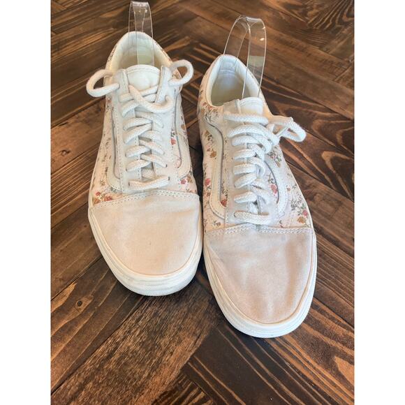 Vans Old Skool Vintage Floral Men 9.5 Women 11 Skater Sneaker Suede Skateboard - Picture 4 of 11